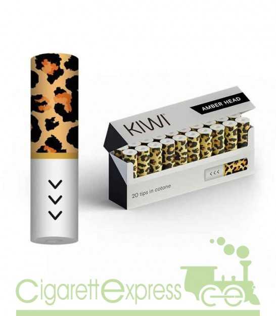 Kiwi Filtro di ricambio Amber Head - Drip Tip Cotone (20pz) - Kiwi Vapor  - Cigarettexpress - Sigarette elettroniche